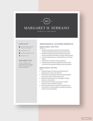 Domestic Engineer Resume