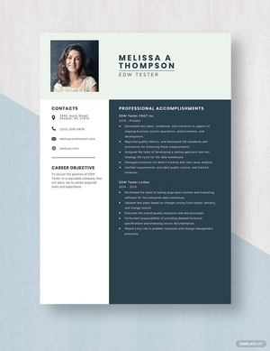 EDW Tester Resume