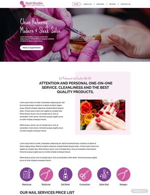 Nail Studio WordPress Theme/Template