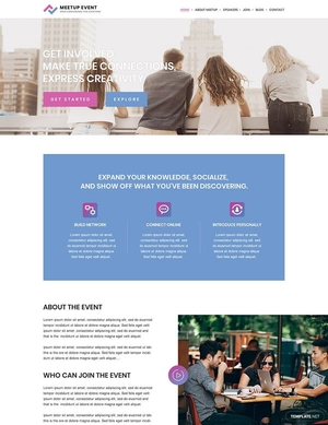 Meetup Event WordPress Theme/Template