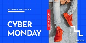Cyber Monday Discount Sale Twitter Post Template