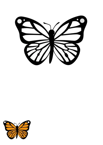 Free Monarch Butterfly Coloring Page Template to Edit Online