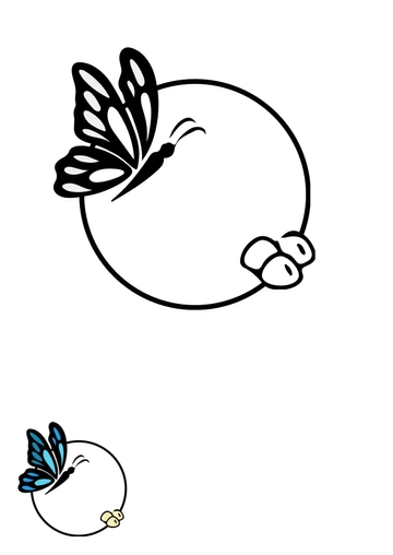 Free Butterfly Cycle Coloring Page Template to Edit Online