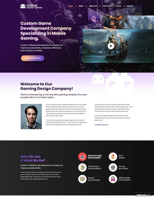 Gaming Company WordPress Theme/Template