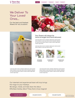 Flower Shop WordPress Theme/Template