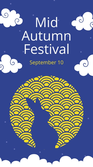 Free Mid-autumn Festival Whats App Post Template to Edit Online