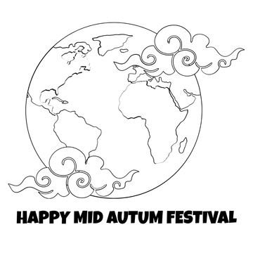 Free World Mid-Autumn Festival Drawing Template to Edit Online