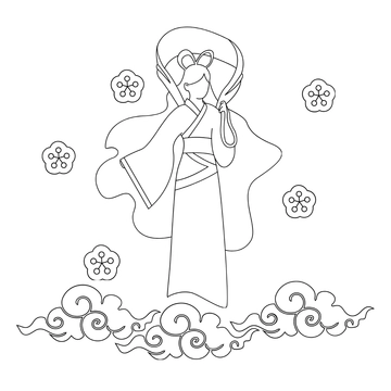 Free Cartoon Mid-Autumn Festival Drawing Template to Edit Online