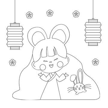 Free Cute Mid-Autumn Festival Drawing Template to Edit Online