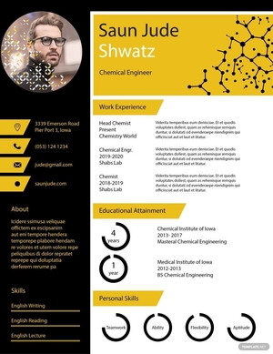 Chemical Engineer Resume