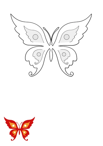 Free Large Butterfly Coloring Page Template to Edit Online