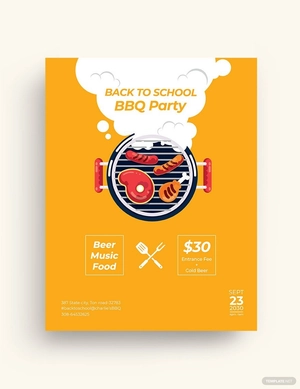 Back To School BBQ Flyer Template