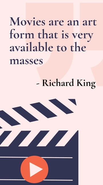 Free Movies as an Art Form: Richard King Quote Template to Edit Online