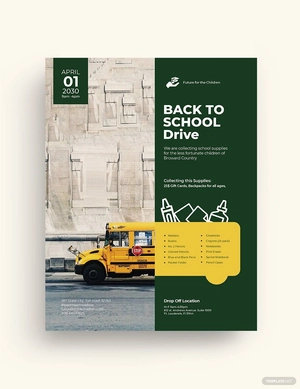 Back To School Drive Flyer Template