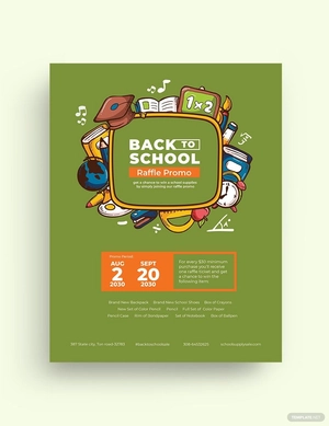 Back To School Raffle Flyer Template