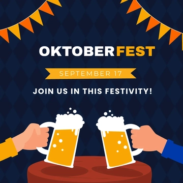 Free Oktoberfest FB Post Template to Edit Online