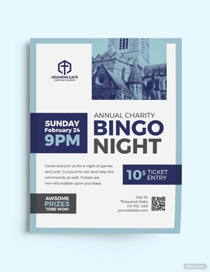 Church Bingo Flyer Template