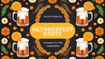 Free Oktoberfest Invitation Background Template to Edit Online