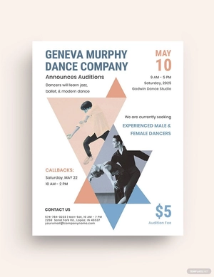 Dance Company Audition Flyer Template