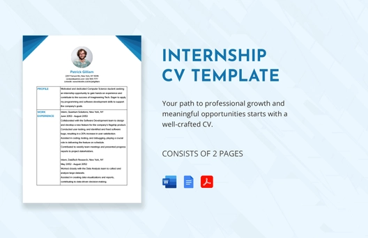 Internship CV Template