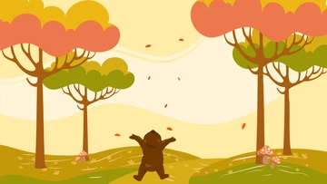Free Cartoon Autumn Background Template to Edit Online