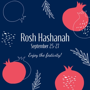 Free Rosh Hashanah FB Post Template to Edit Online