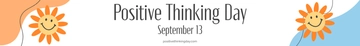 Free Positive Thinking Day Website Banner Template to Edit Online Free Positive Thinking Day Website Banner Template to Edit Online