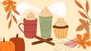 Free Coffee Autumn Background Template to Edit Online