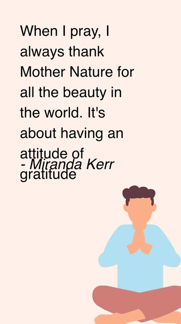 Miranda Kerr: Gratitude to Mother Nature's Beauty Quote