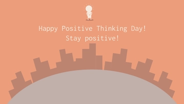 Free Positive Thinking Day Greeting Card Background Template to Edit Online Free Positive Thinking Day Greeting Card Background Template to Edit Online