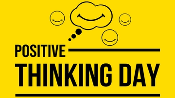 Free Happy Positive Thinking Day Background Template to Edit Online