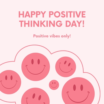 Free Positive Thinking Day Poster Vector Template to Edit Online Free Positive Thinking Day Poster Vector Template to Edit Online