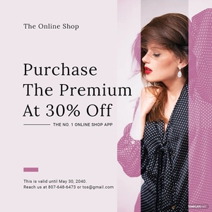 Shop App Promotion Instagram Post Template