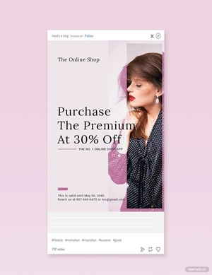 Shop App Promotion Tumblr Post Template