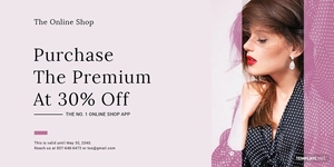 Shop App Promotion Twitter Post Template