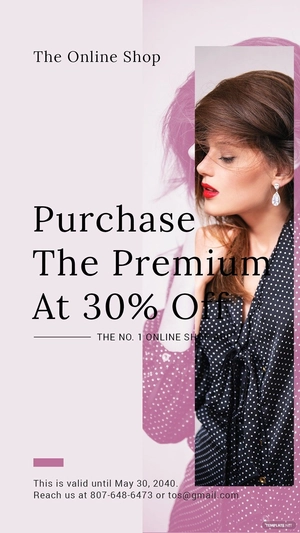 Shop App Promotion Whatsapp Image Post Template