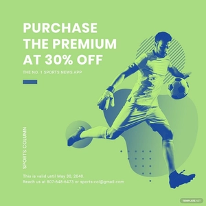 Sports App Promotion Instagram Post Template