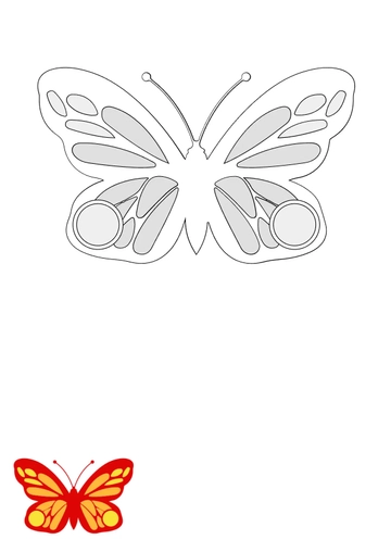 Free Butterfly Symmetry Coloring Page Template to Edit Online