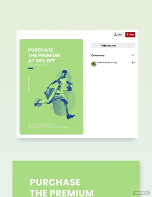 Sports App Promotion Pinterest Pin Template