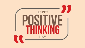 Free Positive Thinking Day Clipart Background Template to Edit Online
