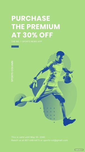 Sports App Promotion Whatsapp Post Template
