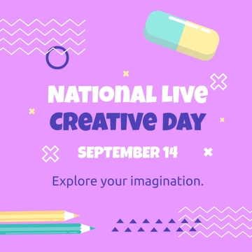 Free National Live Creative Day Instagram Post Template to Edit Online