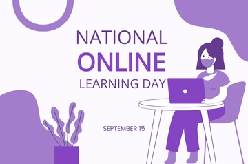 Free National Online Learning Day Banner Template to Edit Online