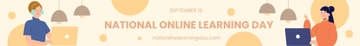Free National Online Learning Day Website Banner Template to Edit Online