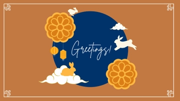 Free Mid-Autumn Festival Greeting Card Background Template to Edit Online