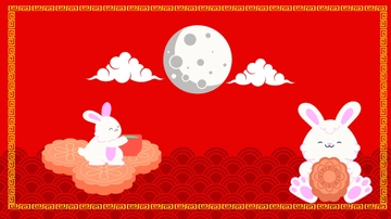 Free Cartoon Mid-Autumn Festival background Template to Edit Online