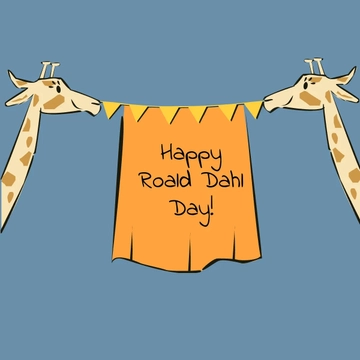 Free Roald Dahl Day Cartoon Clipart Template to Edit Online
