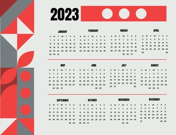 Free Year 2023 Calendar Template to Edit Online