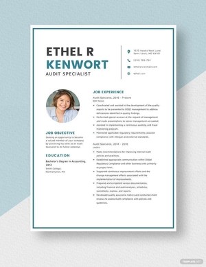 Audit Specialist Resume