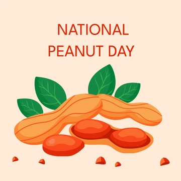 Free National Peanut Day Clipart Template to Edit Online